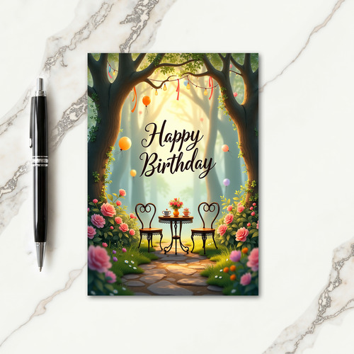 Garden Birthday Scene Card