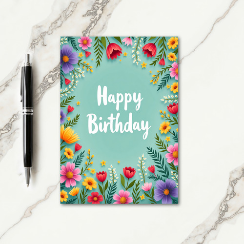 Garden Birthday Wishes Card