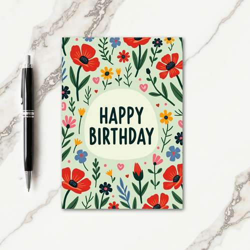 Garden Bloom Birthday Card