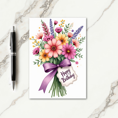 Garden Bouquet Birthday Card