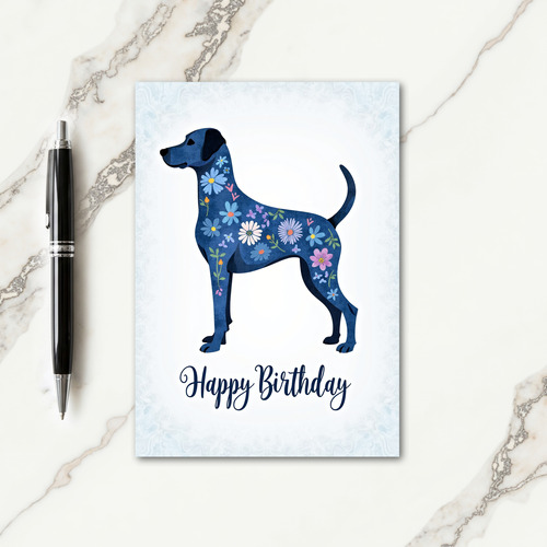 Garden Dog Birthday Card