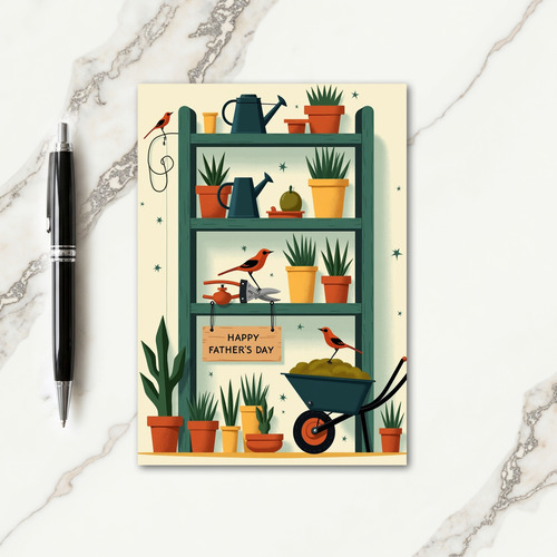 Garden Fathers Day Scene Card