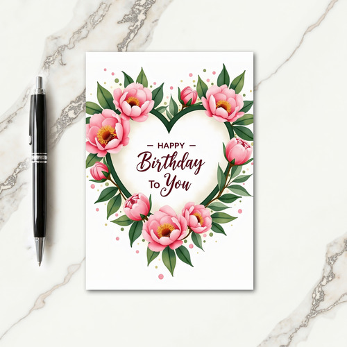 Garden Flower Birthday Card
