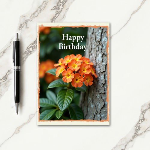 Garden Flowers Birthday Card