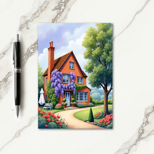 Garden House Birthday Card