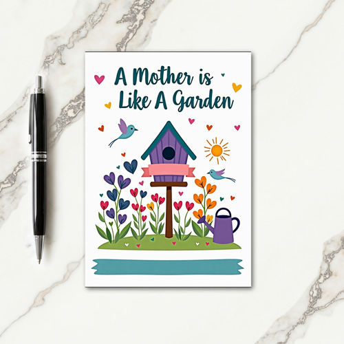 Garden Mothers Day Scene Card