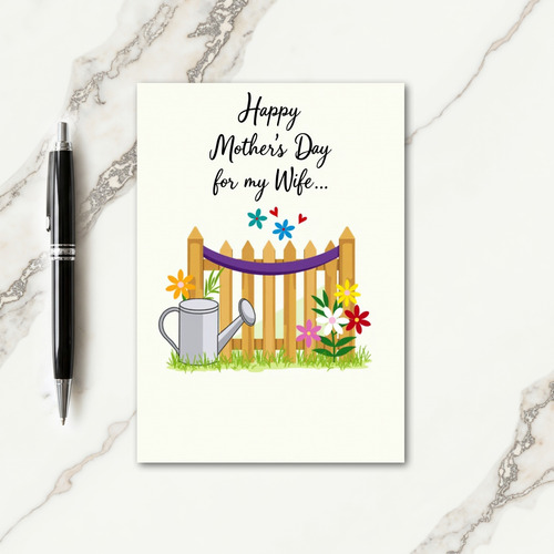 Garden Mothers Day Wife Card