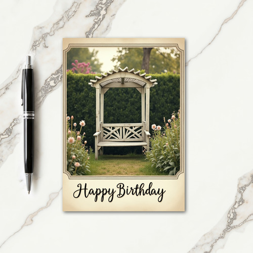 Garden Pergola Birthday Card