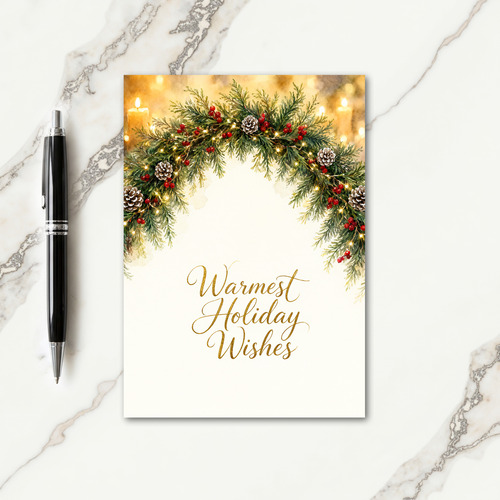 Garland With Lights Card
