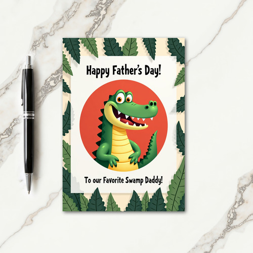 Gator Happy Fathers Day Card