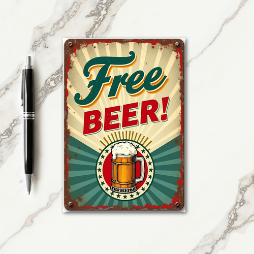 Generous Fathers Day Beer Card