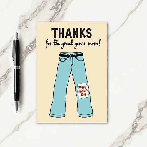 Genes Mom Illustration Card
