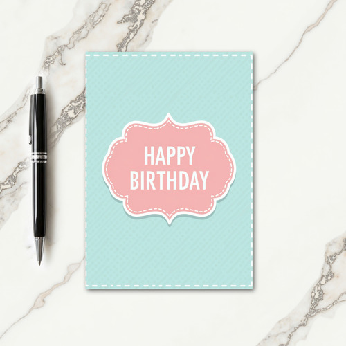 Gentle Aqua Birthday Card