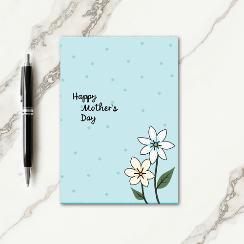 Gentle Azure Mothers Day Card