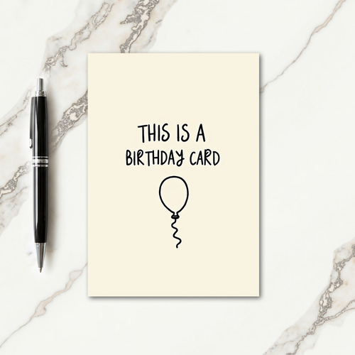 Gentle Balloon Outline Birthday Card