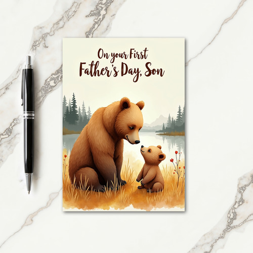 Gentle Bear Fathers Day Card