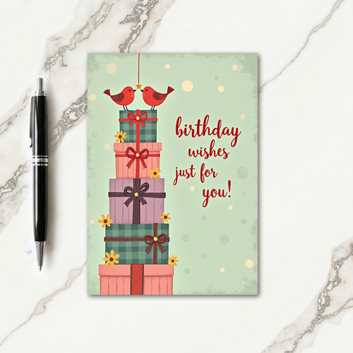 Gentle Birthday Gift Stack Card