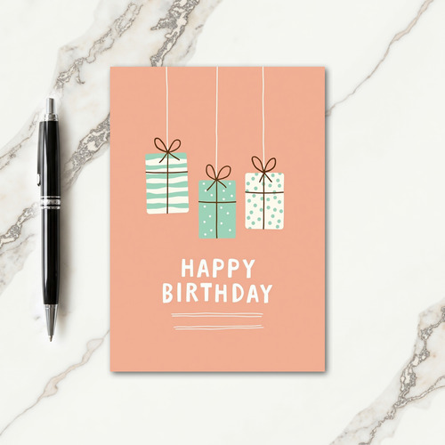 Gentle Birthday Patterned Gifts Card