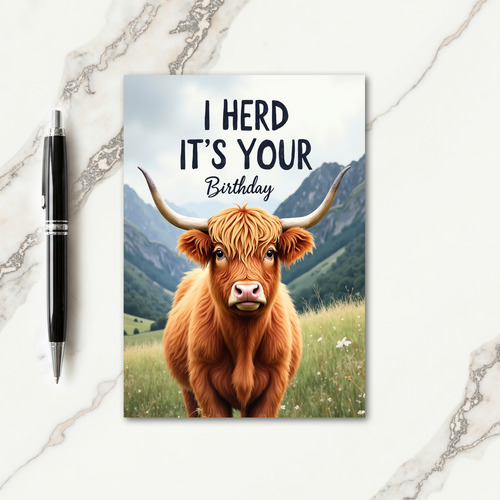 Gentle Birthday Shaggy Animal Card