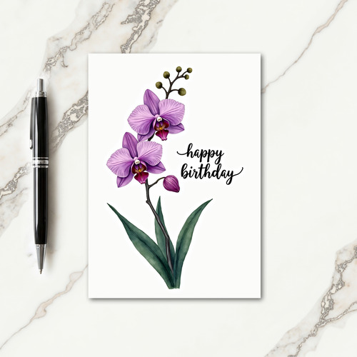 Gentle Botanical Birthday Card