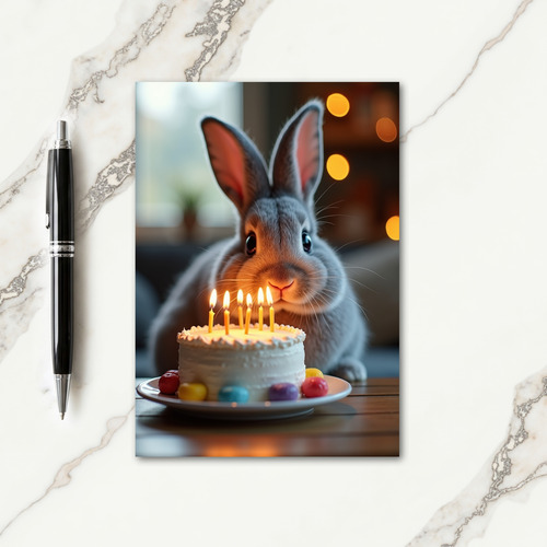 Gentle Bunny Birthday Card