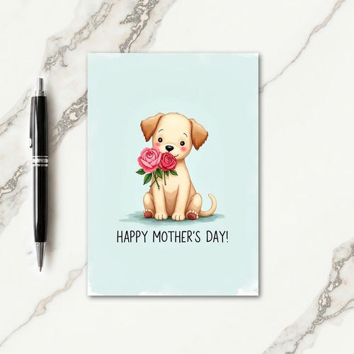 Gentle Canine Blossom Card