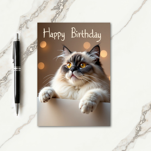Gentle Cat Birthday Card