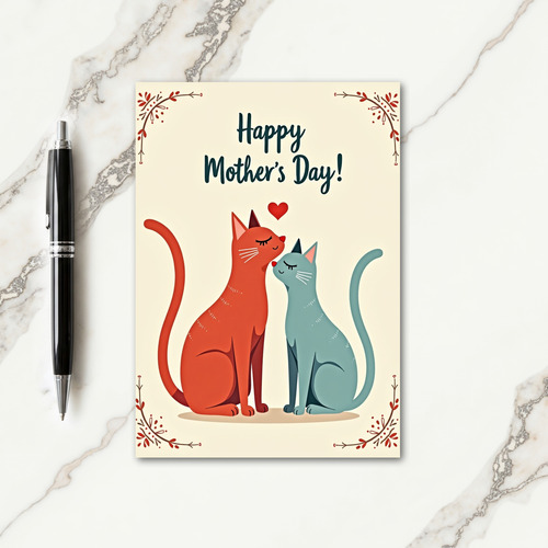 Gentle Cats Mothers Day Card