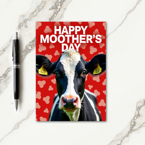 Gentle Cow Mothers Day Card