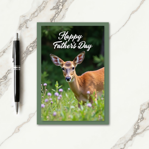 Gentle Deer Fathers Day Card