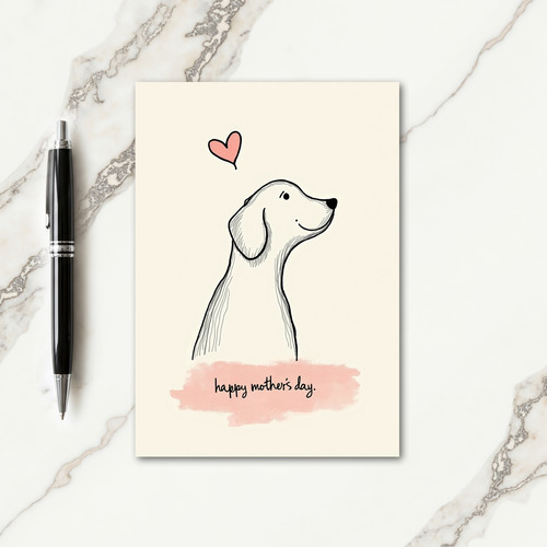 Gentle Dog Mothers Day Card
