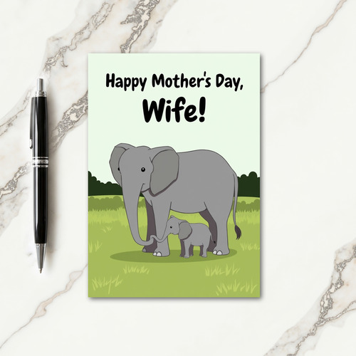 Gentle Elephant Love Art Card