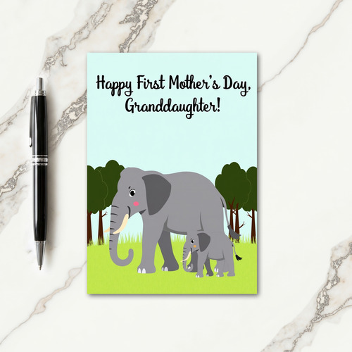 Gentle Elephant Mothers Day Card
