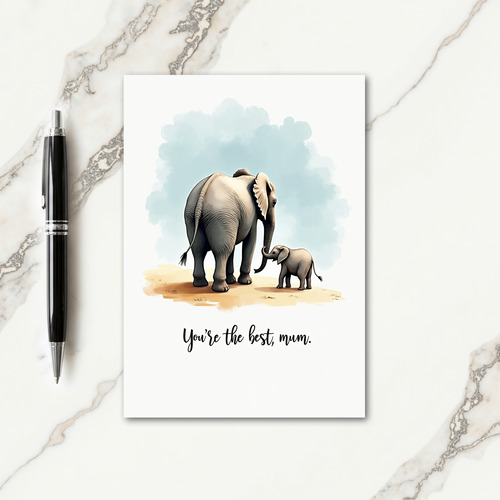 Gentle Elephant Mums Day Card