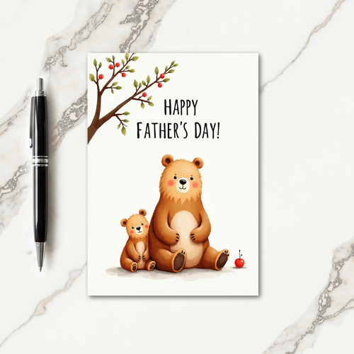 Gentle Fathers Day Bears Card