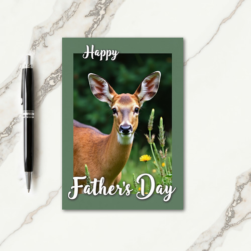 Gentle Fathers Day Deer Card