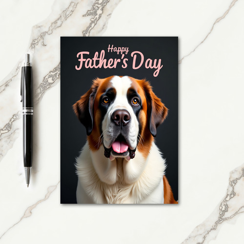 Gentle Fathers Day Dog Portrait Card
