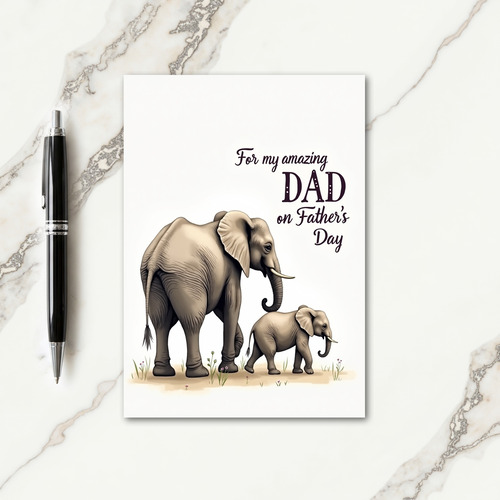 Gentle Fathers Day Elephant Card