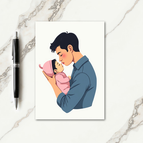 Gentle Fathers Day Holding Card