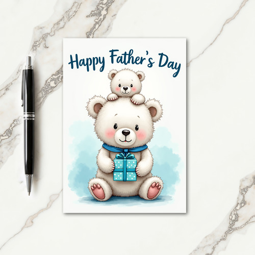 Gentle Fathers Day Plush Card