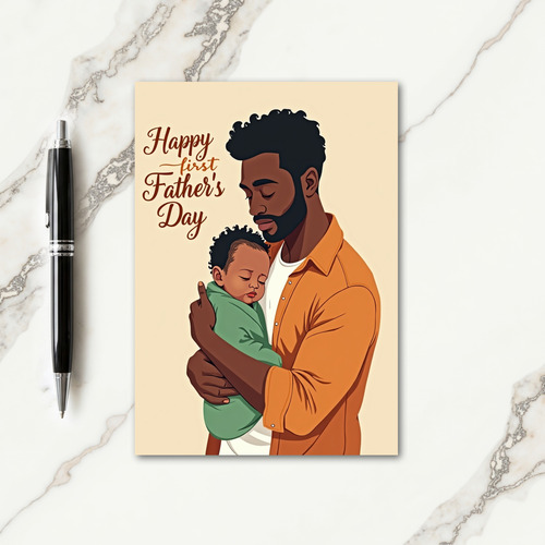 Gentle Fathers Day Portrait Card