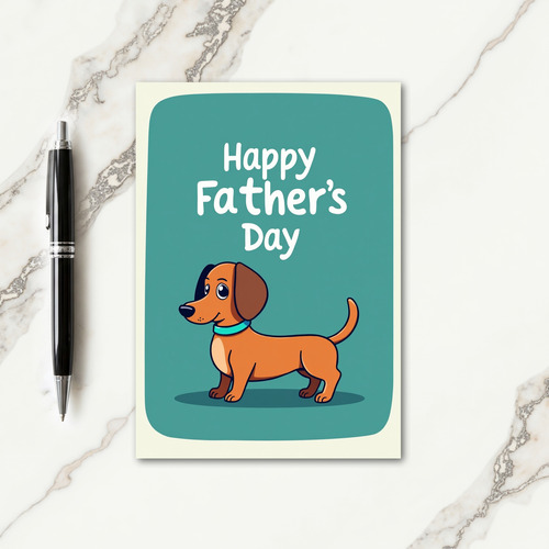 Gentle Fathers Day Pup Pose Card