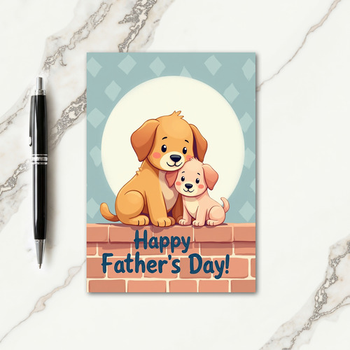 Gentle Fathers Day Pups Card