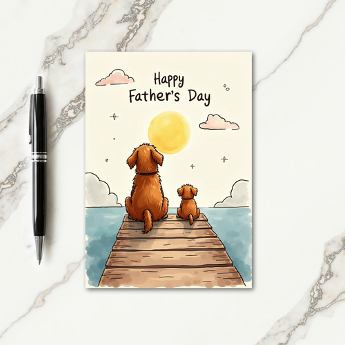 Gentle Fathers Day Scene Card