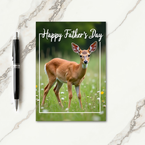Gentle Fawn Fathers Day Card