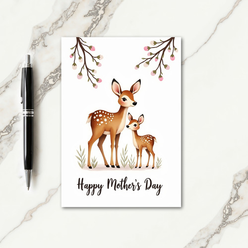 Gentle Fawn Mothers Day Card