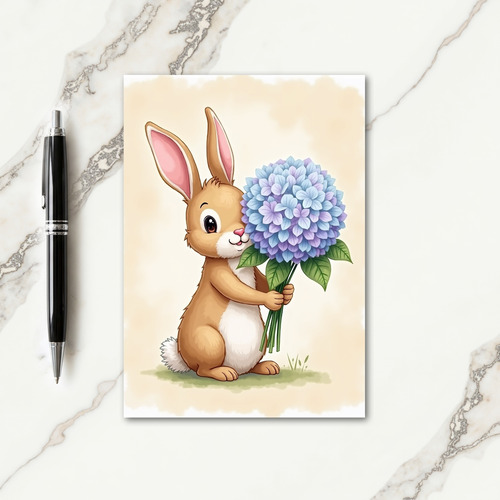 Gentle Furry Friend Flower Card