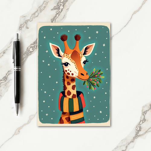 Gentle Giraffe Christmas Card thumbnail