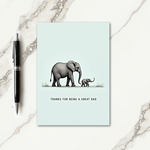 Gentle Grey Fathers Day Card