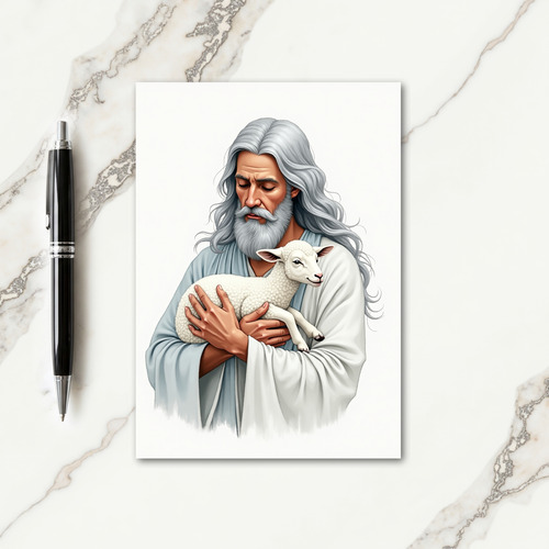 Gentle Guardian Lamb Art Card